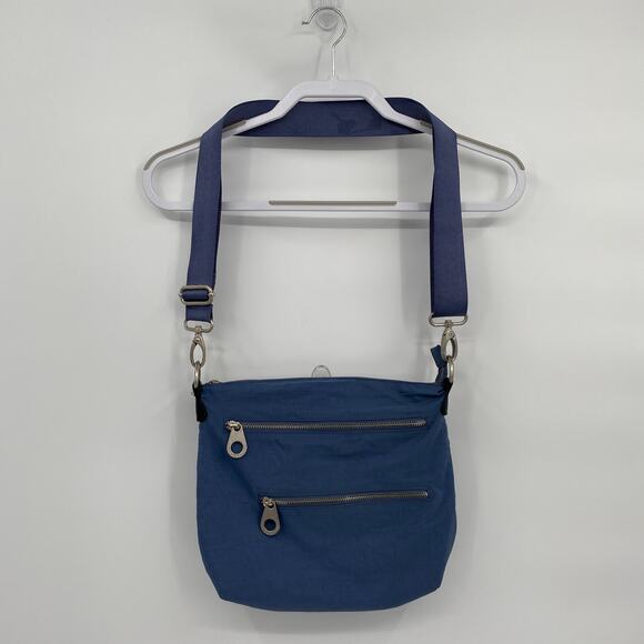Baggallini Triple Zip Purse Crossbody Small Bag Blue - Picture 1 of 11